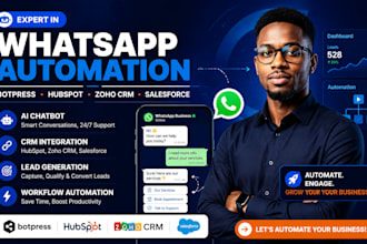 build whatsapp automation botpress chatbot hubspot alsensy zoho CRM salesforce