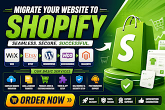 migrate wix etsy wordpress woocommerce magento website to shopify migration