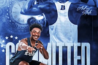create your commitment post for anything athletic
