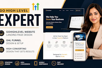 go high level expert, gohighlevel website landing page design, ghl funnel
