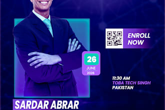 design a business webinar flyer or corporate poster