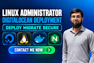 linux administrator, deploy website on digitalocean and do website migration