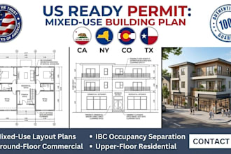 mixed use building floor plans USA
