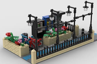 design custom lego moc houses, cars bikes with PDF instructions and studio files