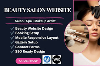 design a beauty salon website for salons spas and makeup artists