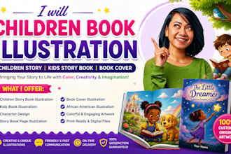 children book pages illustration children story kids  child book cover redesign