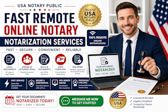 provide fast remote online notary notarization services, notarize legal document