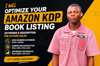 optimize your amazon KDP book listing, keywords and description for author sales