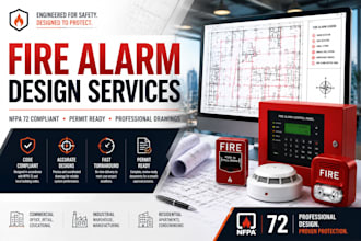 design for fire alarm system with voltage drop battery calculation