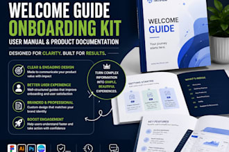 design professional welcome guide onboarding kit user manual UX product document