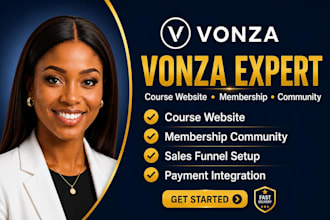 build your vonza online course website membership and community platform