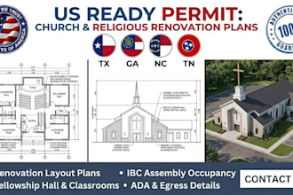church renovation floor plan permit drawings