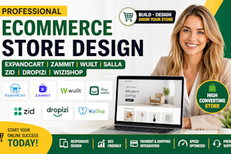 create expandcart zammit wuilt salla zid dropizi wizishop website store design