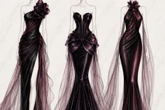 design a fashion portfolio board or collection presentation