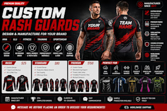 design full sublimation custom rash guard, fitness wear,tshirts