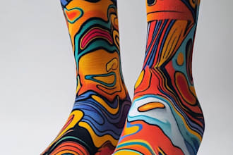 unique socks design and custom socks design