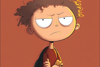 design a cartoon character art