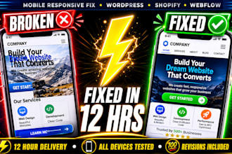 fix your broken mobile responsive layout in 12 hours