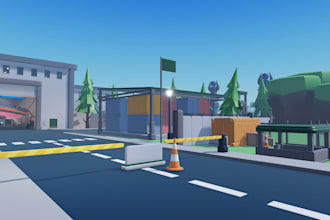 build realistic roblox city map as a roblox builder and environment artist