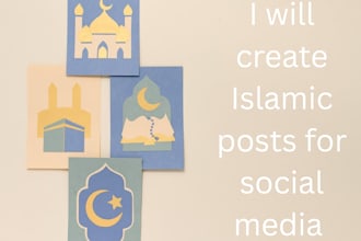 design islamic posts for facebook instagram