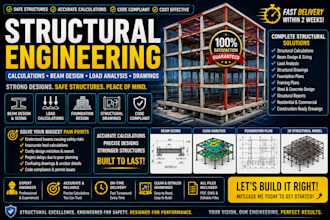 provide structural calculations beam design load analysis and drawings