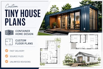 design custom tiny house plans and shipping container home architectural layouts