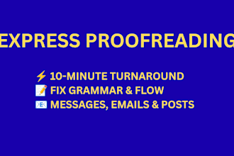 fix and improve your message or text in 10 minutes