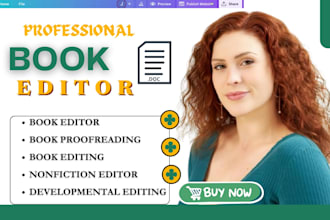 do developmental and proofread nonfiction book, ebook editor, book proofreading