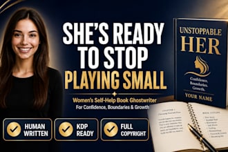 ghostwrite a self help book for women on confidence and boundaries