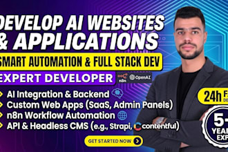 do ai website development, chatbot, ai software as full stack web developer