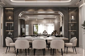 render modern luxury 3d internal house, home cgi interior wall design, visualize