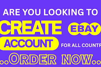 create unsuspended ebay seller account for all country with listing