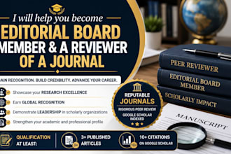 help you become a peer reviewer, editorial board member, and judge