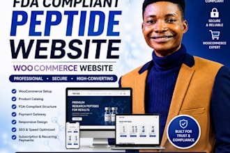 fda compliant peptide website, woocommerce peptide website, woocommerce website