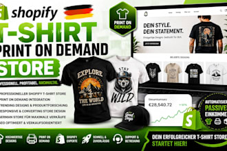 shopify tshirt design, german shopify print on demand store shopify dropshipping