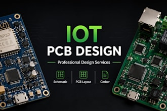 do expert iot pcb design, esp32 pcb, sensor pcb and manufacturing ready 3d pcb