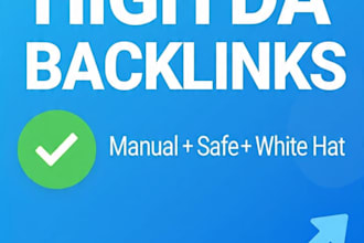 build 50 high da manual SEO backlinks to boost your google ranking