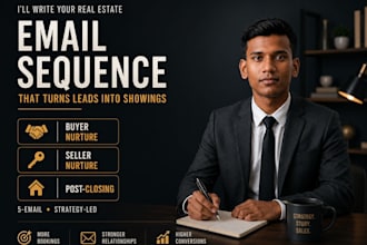 write a luxury real estate email sequence that converts cold leads