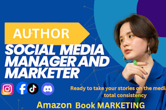 be your author social media marketing manager for book promotion