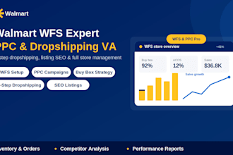 be walmart wfs expert, 2 step dropshipping VA and PPC specialist