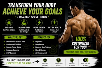 create workout and diet plan for muscle gain and fat loss