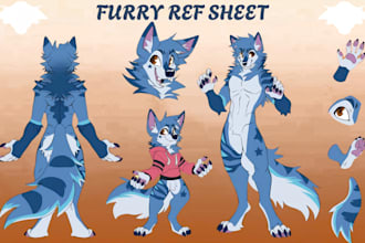 draw furry reference sheet fursona ref sheet fursuit ref sheet anthro art nsfw