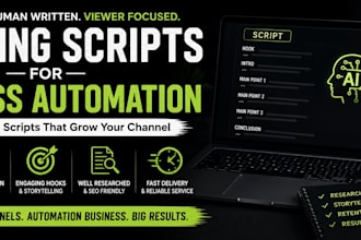 write you a high quality ai youtube automated script for a very affordable price