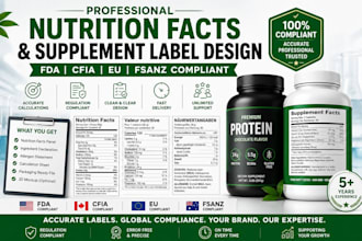 review your food product label for fda compliancel and supplement label