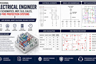electrical engineer for schematics, mep, sld, calcs, and fire protection systems