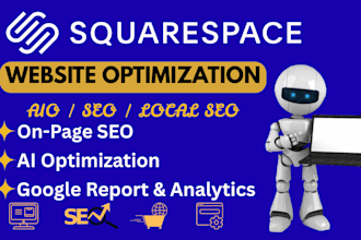 do squarespace website analytics, website optimization for speed and seo