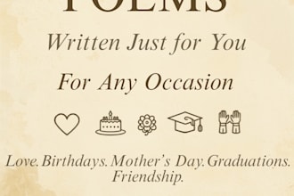 write a heartfelt personalised poem for any occasion