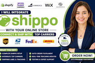 integrate shippo with shopify, woocommerce, bigcommerce, wix, and squarespace