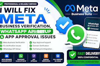 fix meta business verification whatsapp API setup and app approval issues