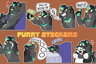 draw furry telegram sticker nsfw furry sticker art discord animated stick